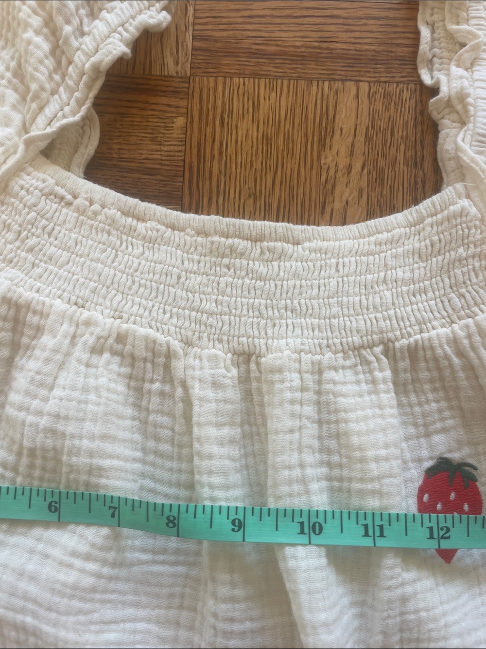Umgee Cream Textured Gauze Seersucker Tank Top Medium 100% Cotton Summer - Picture 9 of 9